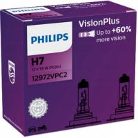 ЛАМПЫ PHILIPS H7 VISION PLUS 60% 12V 55W 2 ШТ