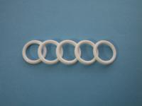 KÓŁECZKA Z BIAŁEGO PLASTIKU - 20 SZT- 17/12 MM