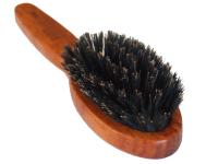 Drewniana Szczotka do włosów z włosiem WŁOS DZIKA wygładza włosy