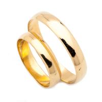 Золотые обручальные кольца 585 полукруглый 4 мм гравер-от руки