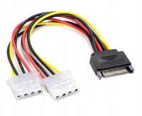 Rozdzielacz zasilania WulkanCenPL 1791 Sata 15Pin do 2xMolex IDE